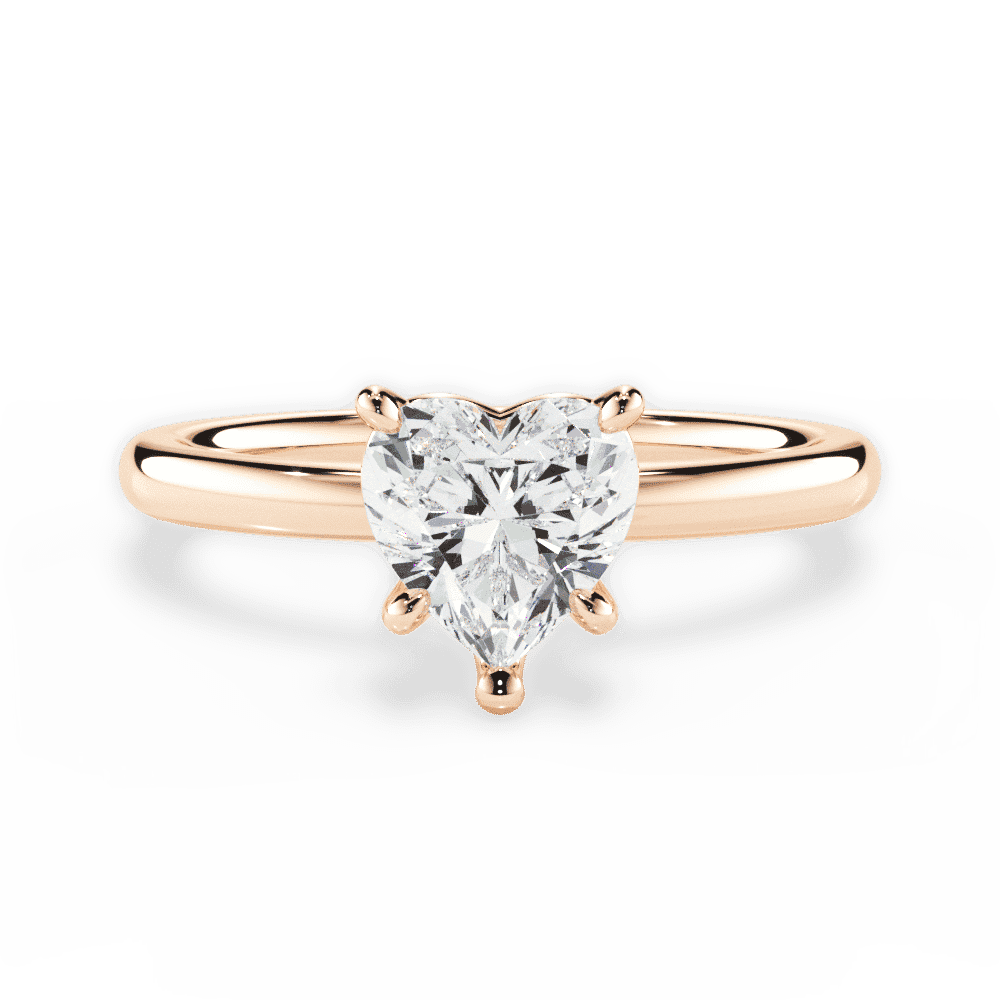14kt Rose Gold/18kt Rose Gold/heart/top