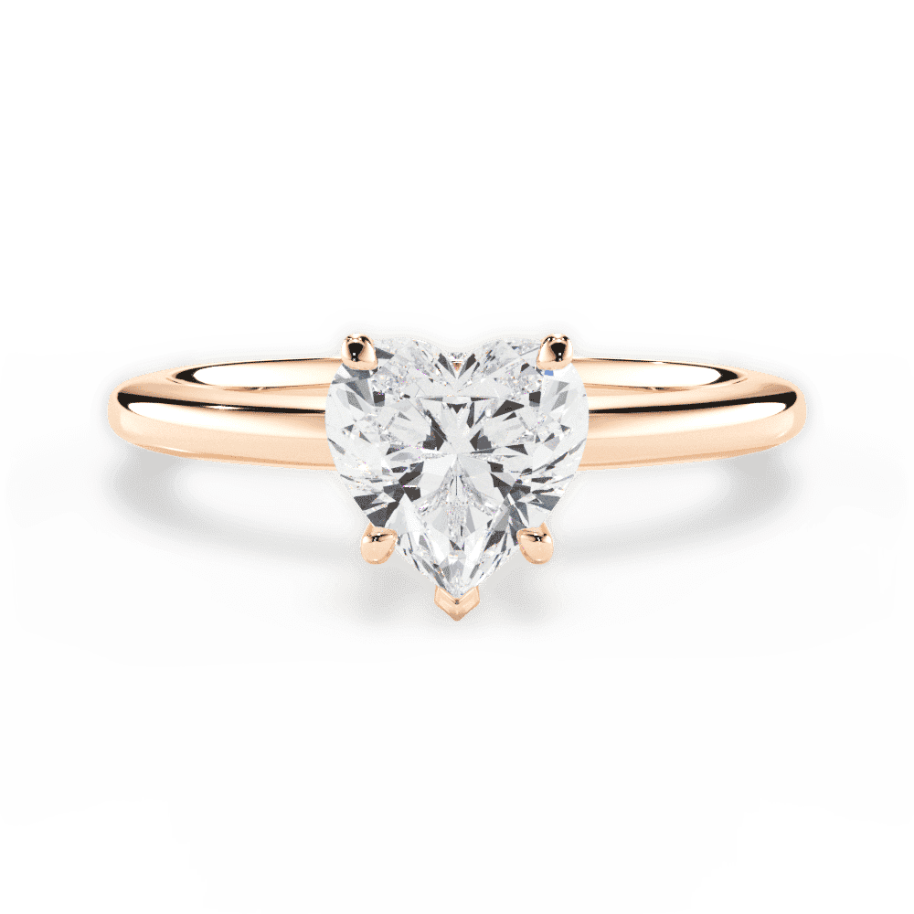 14kt Rose Gold/18kt Rose Gold/heart/top