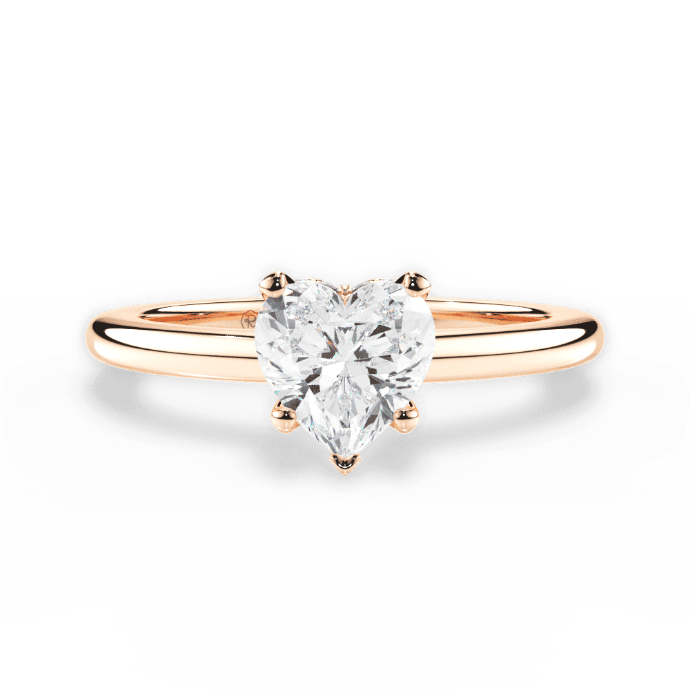 14kt Rose Gold/18kt Rose Gold/heart/top