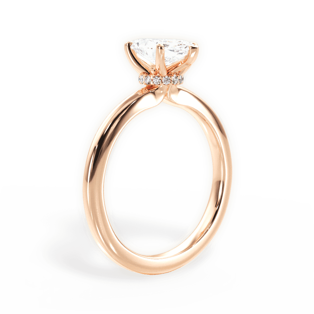 14kt Rose Gold/18kt Rose Gold/marquise/front