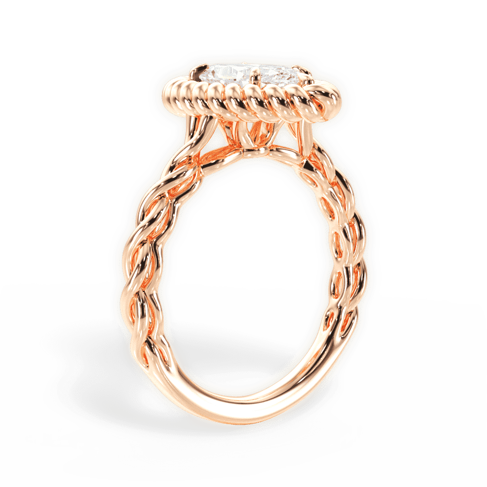 14kt Rose Gold/18kt Rose Gold/marquise/front