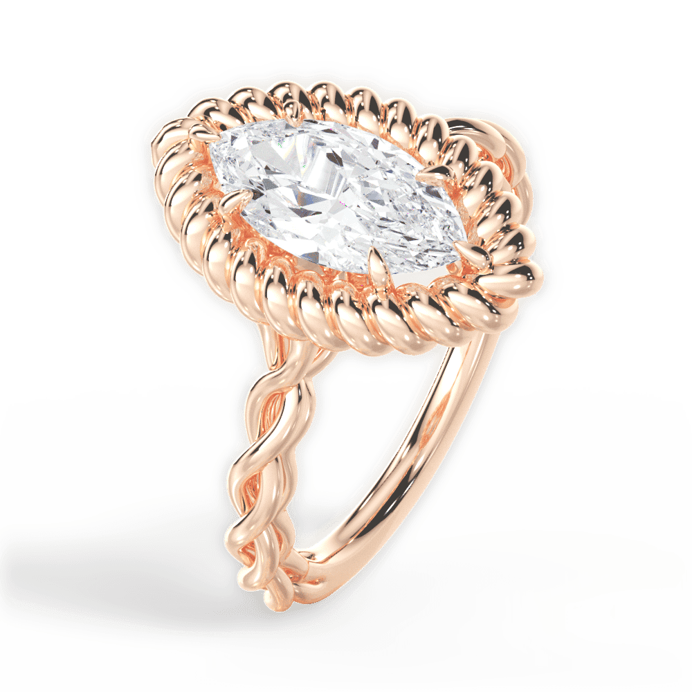 14kt Rose Gold/18kt Rose Gold/marquise/perspective