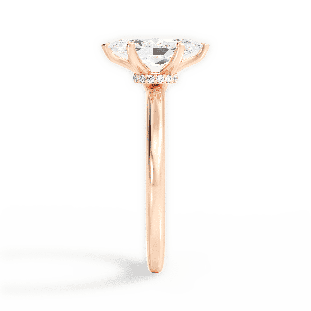 14kt Rose Gold/18kt Rose Gold/marquise/perspective