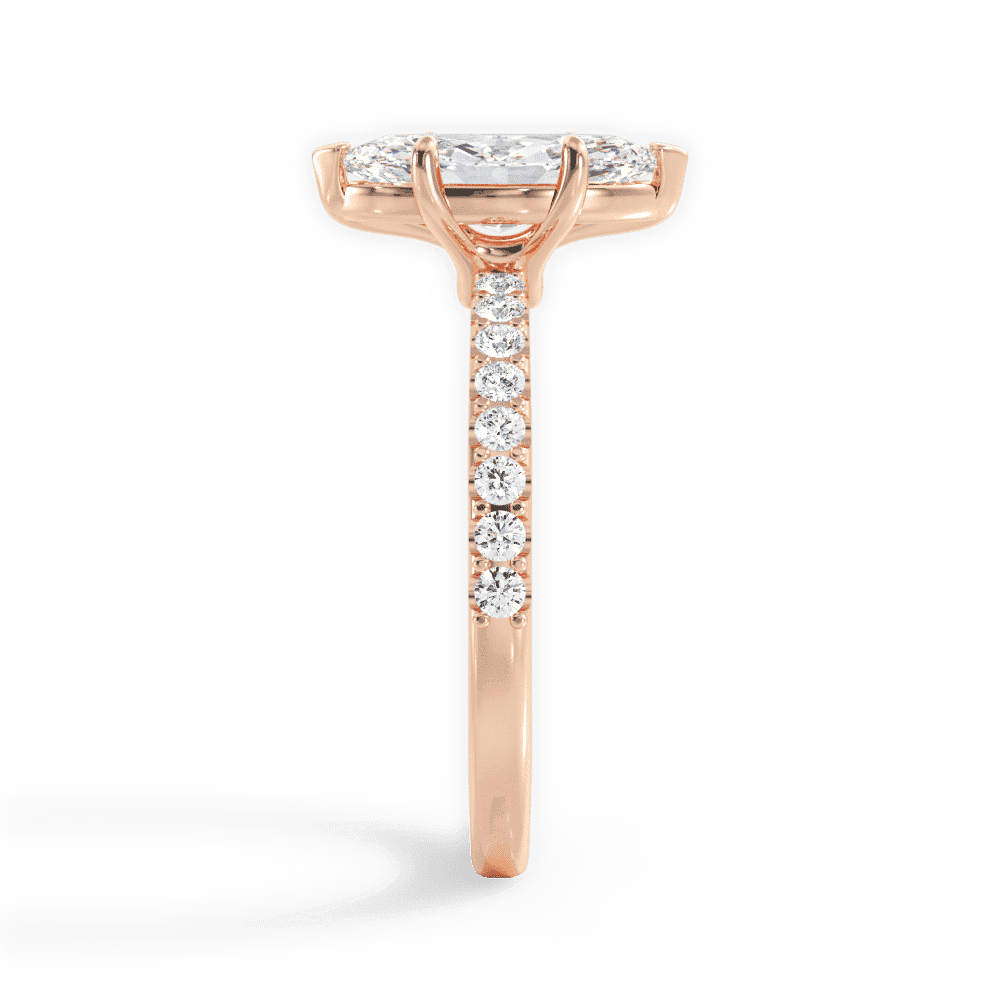 14kt Rose Gold/18kt Rose Gold/marquise/perspective