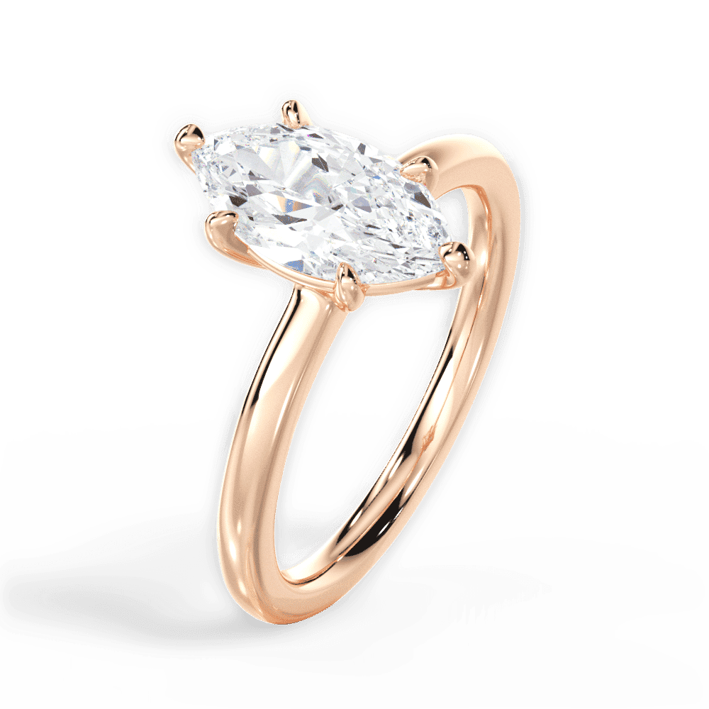 14kt Rose Gold/18kt Rose Gold/marquise/perspective