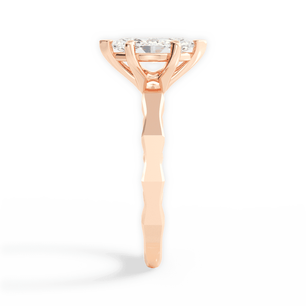 14kt Rose Gold/18kt Rose Gold/marquise/side