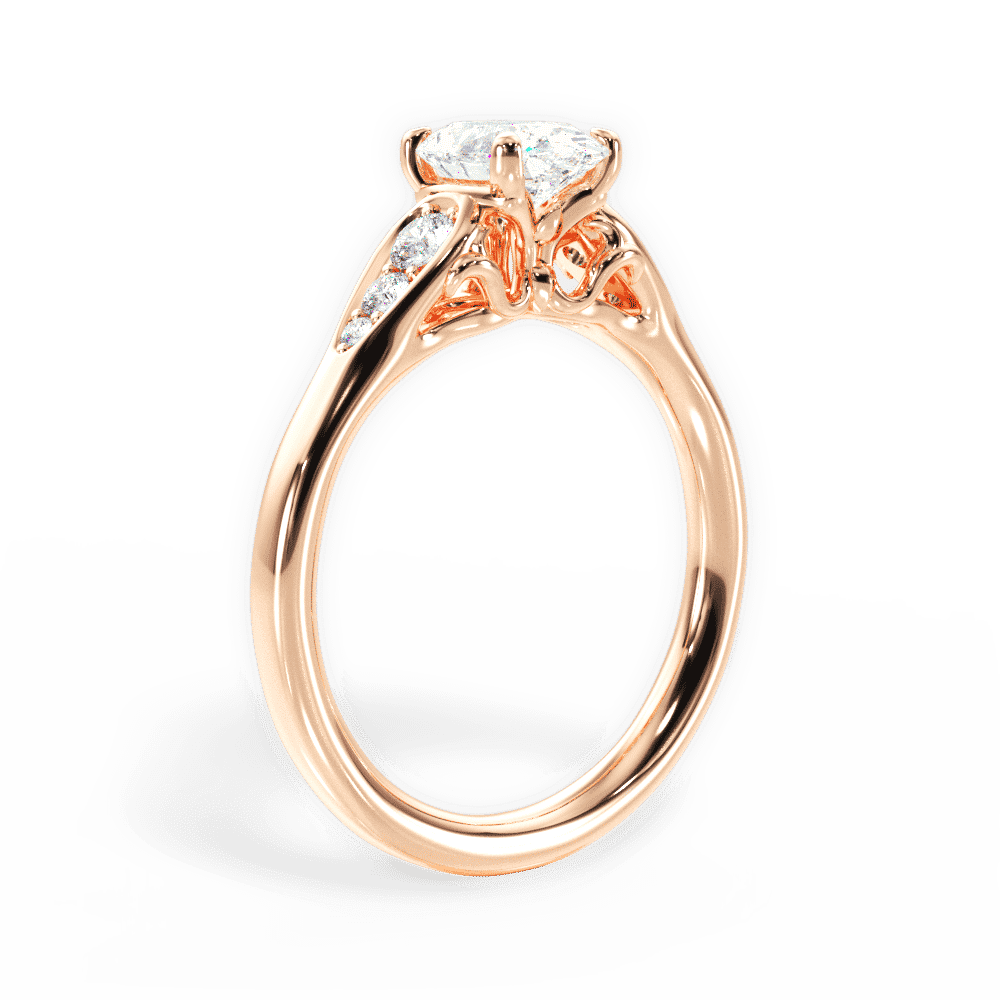 14kt Rose Gold/18kt Rose Gold/oval/front