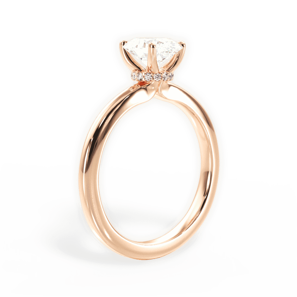 14kt Rose Gold/18kt Rose Gold/oval/front
