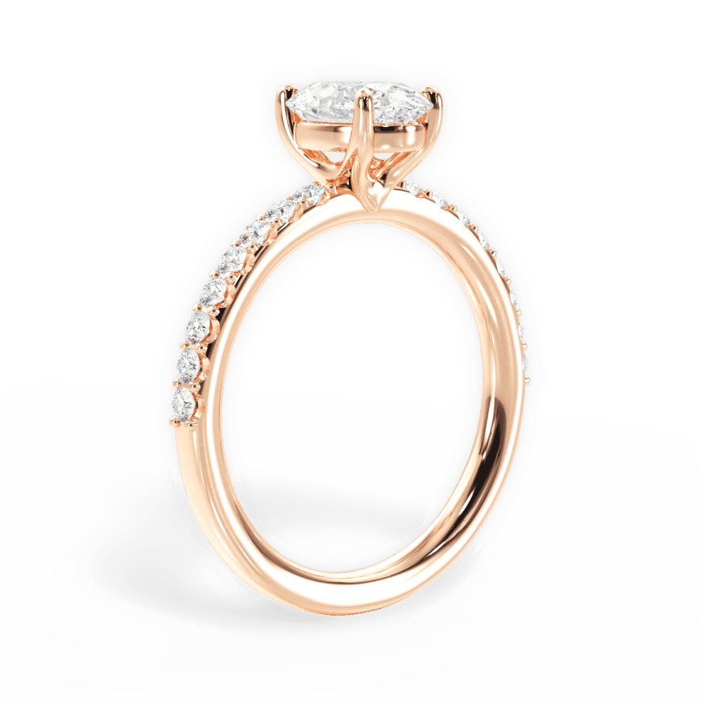 14kt Rose Gold/18kt Rose Gold/oval/front