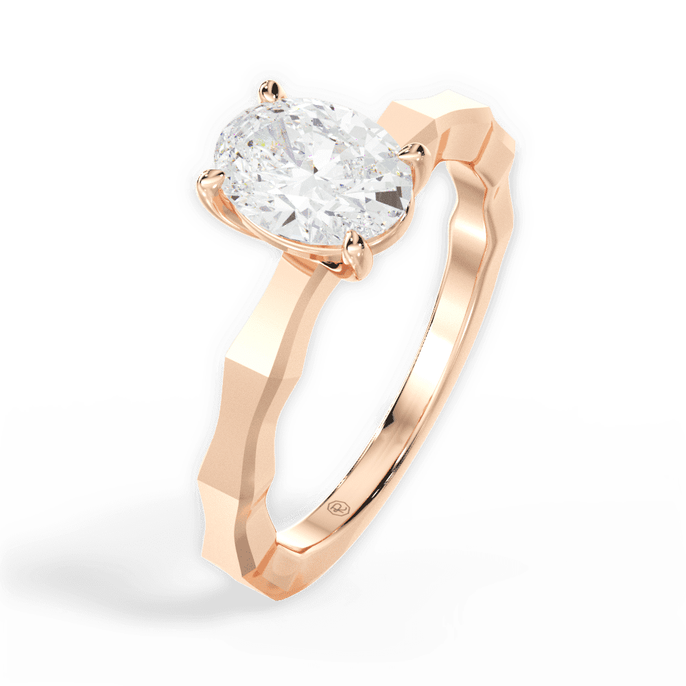14kt Rose Gold/18kt Rose Gold/oval/perspective