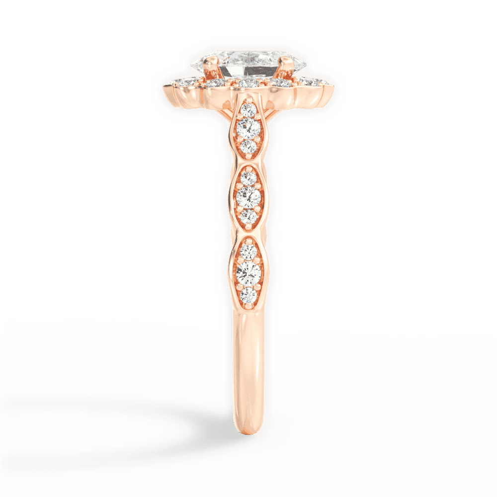 14kt Rose Gold/18kt Rose Gold/oval/perspective