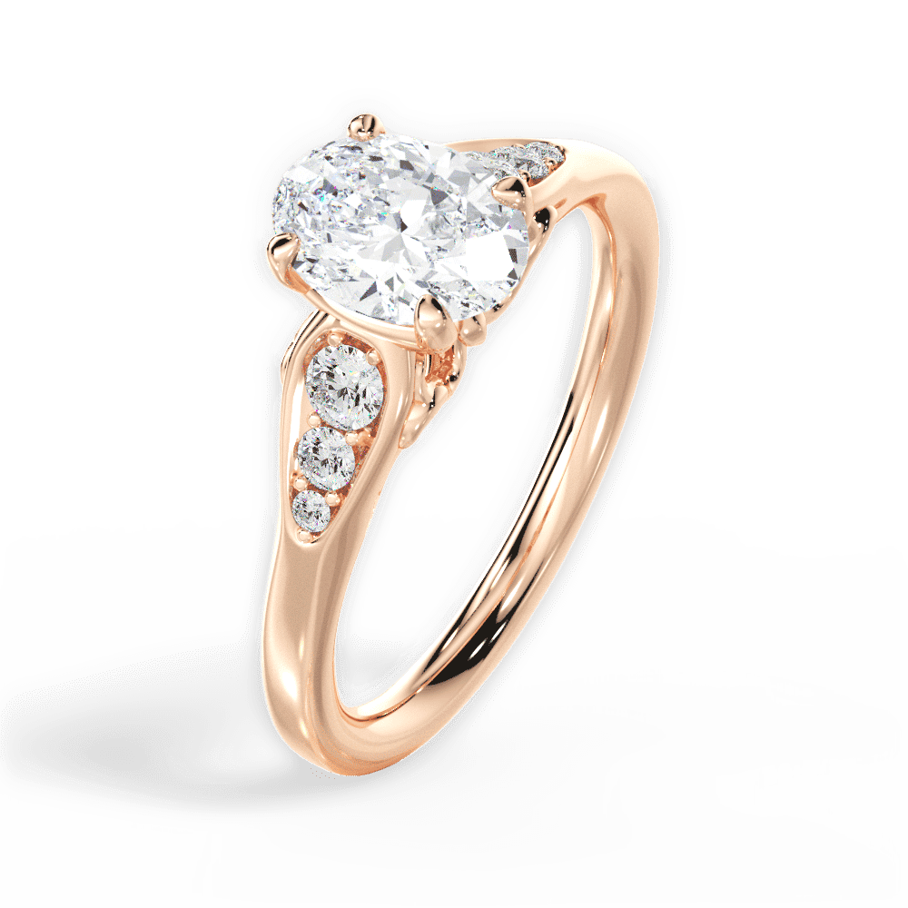 14kt Rose Gold/18kt Rose Gold/oval/perspective