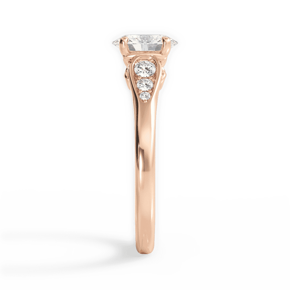 14kt Rose Gold/18kt Rose Gold/oval/side