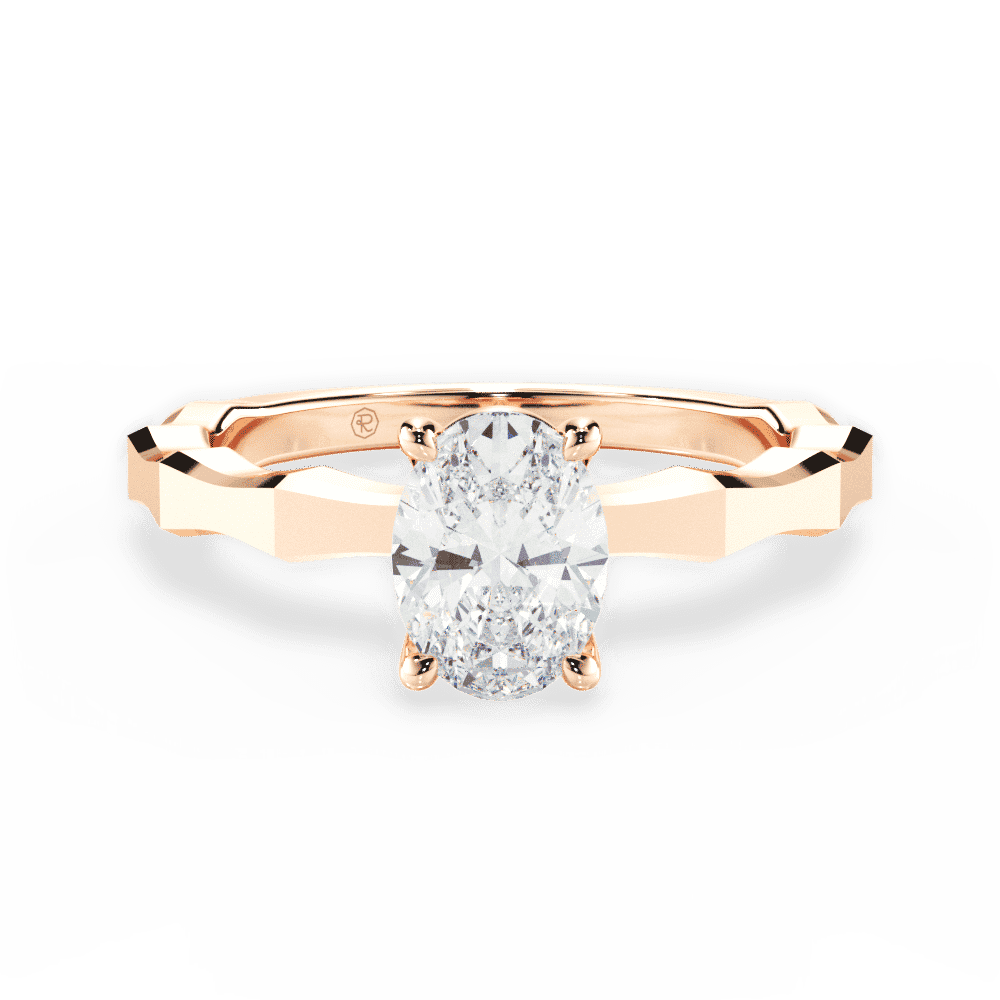 14kt Rose Gold/18kt Rose Gold/oval/top