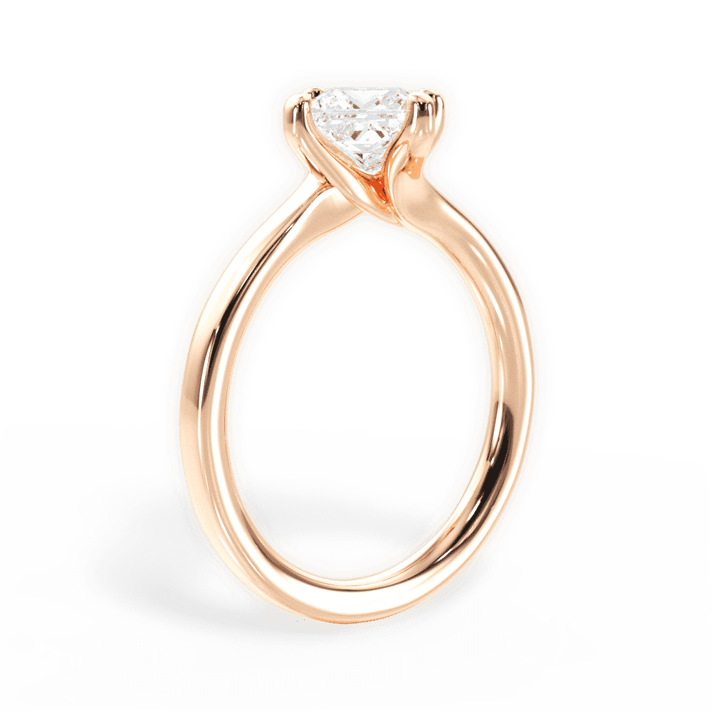 14kt Rose Gold/18kt Rose Gold/princess/front