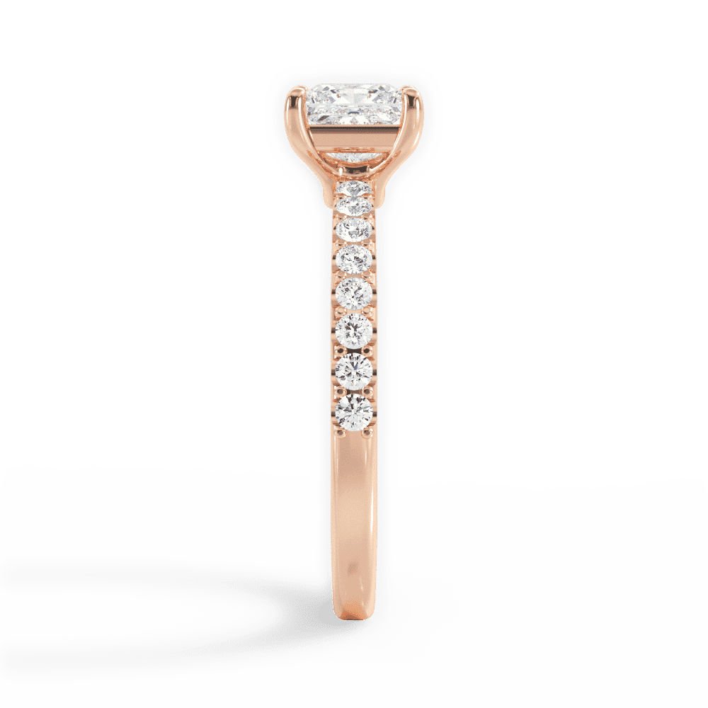 14kt Rose Gold/18kt Rose Gold/princess/perspective