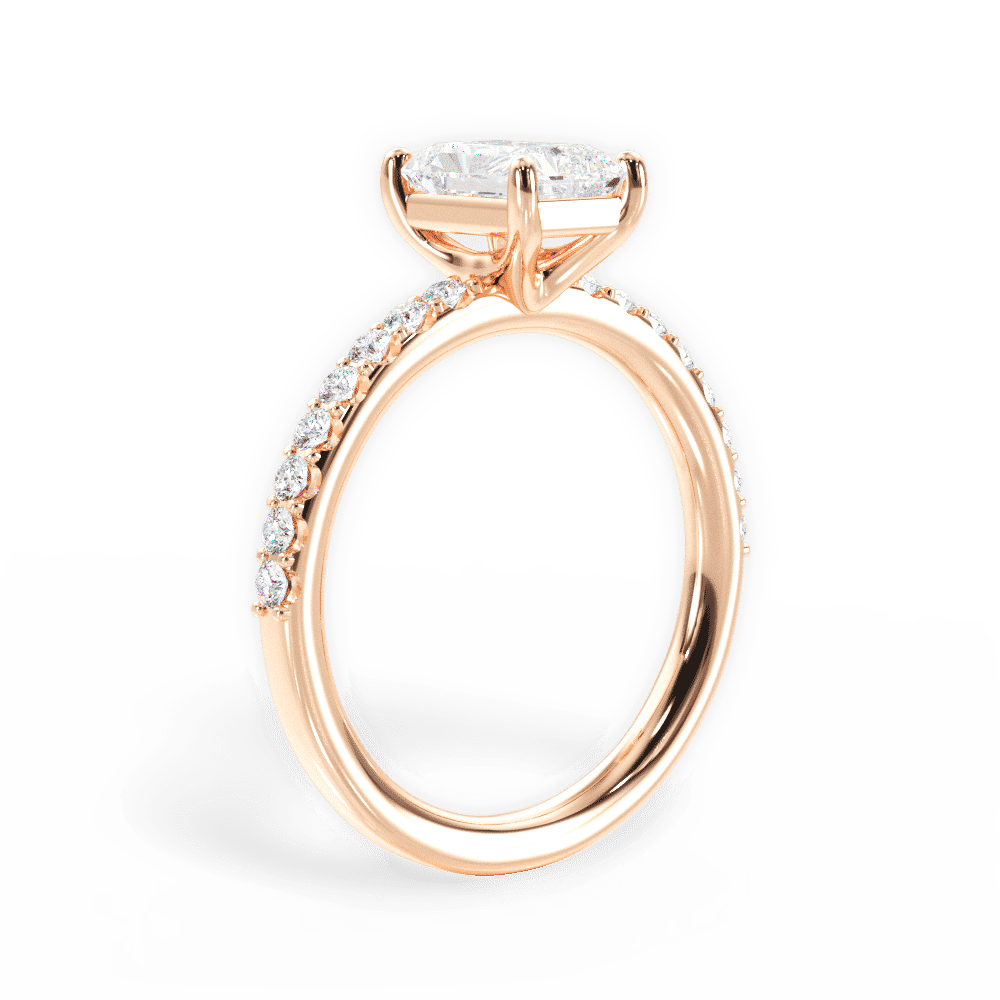14kt Rose Gold/18kt Rose Gold/radiant/front
