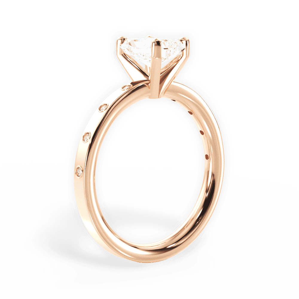 14kt Rose Gold/18kt Rose Gold/radiant/front