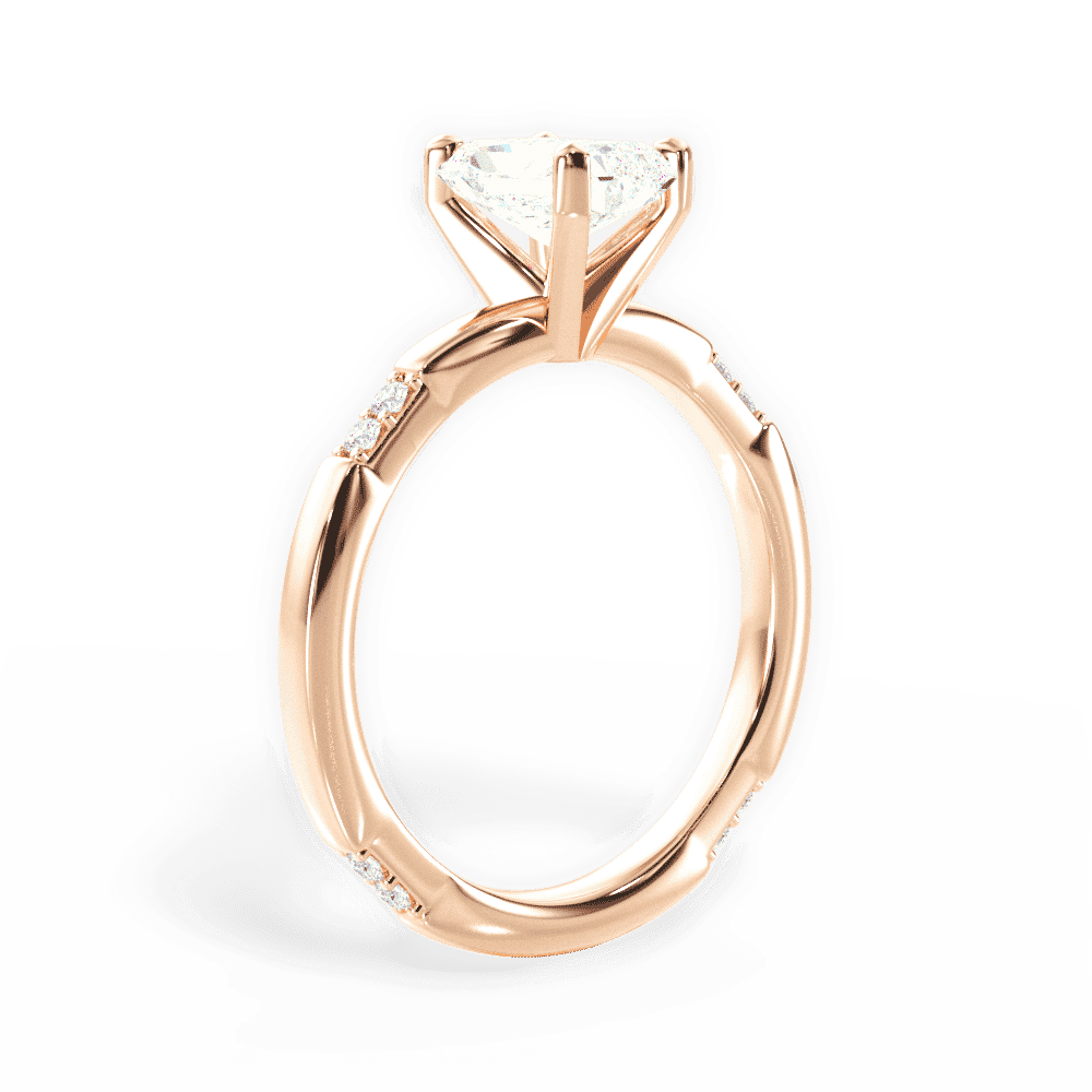 14kt Rose Gold/18kt Rose Gold/radiant/front