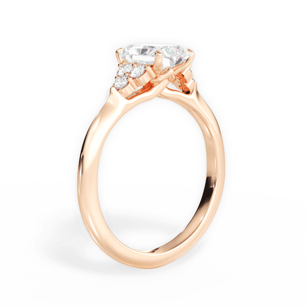14kt Rose Gold/18kt Rose Gold/radiant/front