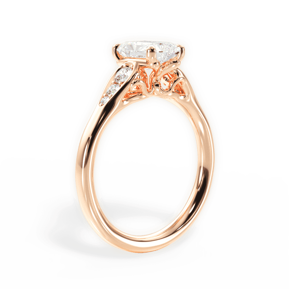 14kt Rose Gold/18kt Rose Gold/radiant/front