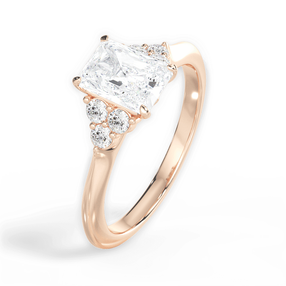14kt Rose Gold/18kt Rose Gold/radiant/perspective