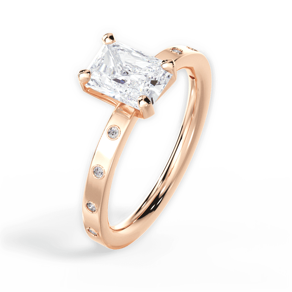 14kt Rose Gold/18kt Rose Gold/radiant/perspective