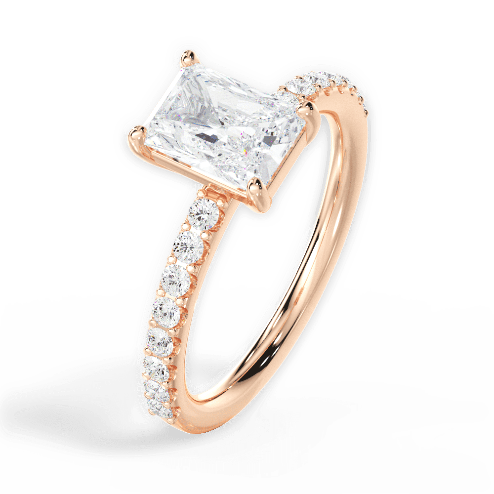 14kt Rose Gold/18kt Rose Gold/radiant/perspective