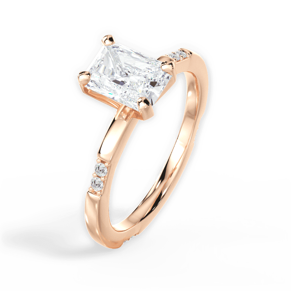 14kt Rose Gold/18kt Rose Gold/radiant/perspective