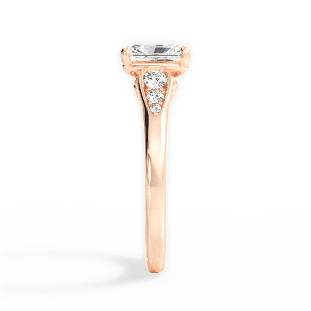 14kt Rose Gold/18kt Rose Gold/radiant/side