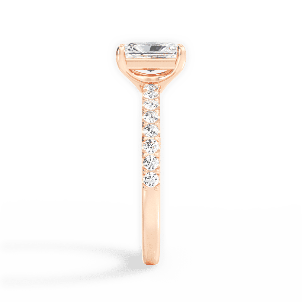 14kt Rose Gold/18kt Rose Gold/radiant/side