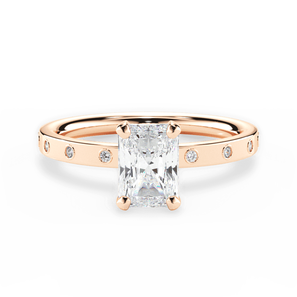 14kt Rose Gold/18kt Rose Gold/radiant/top
