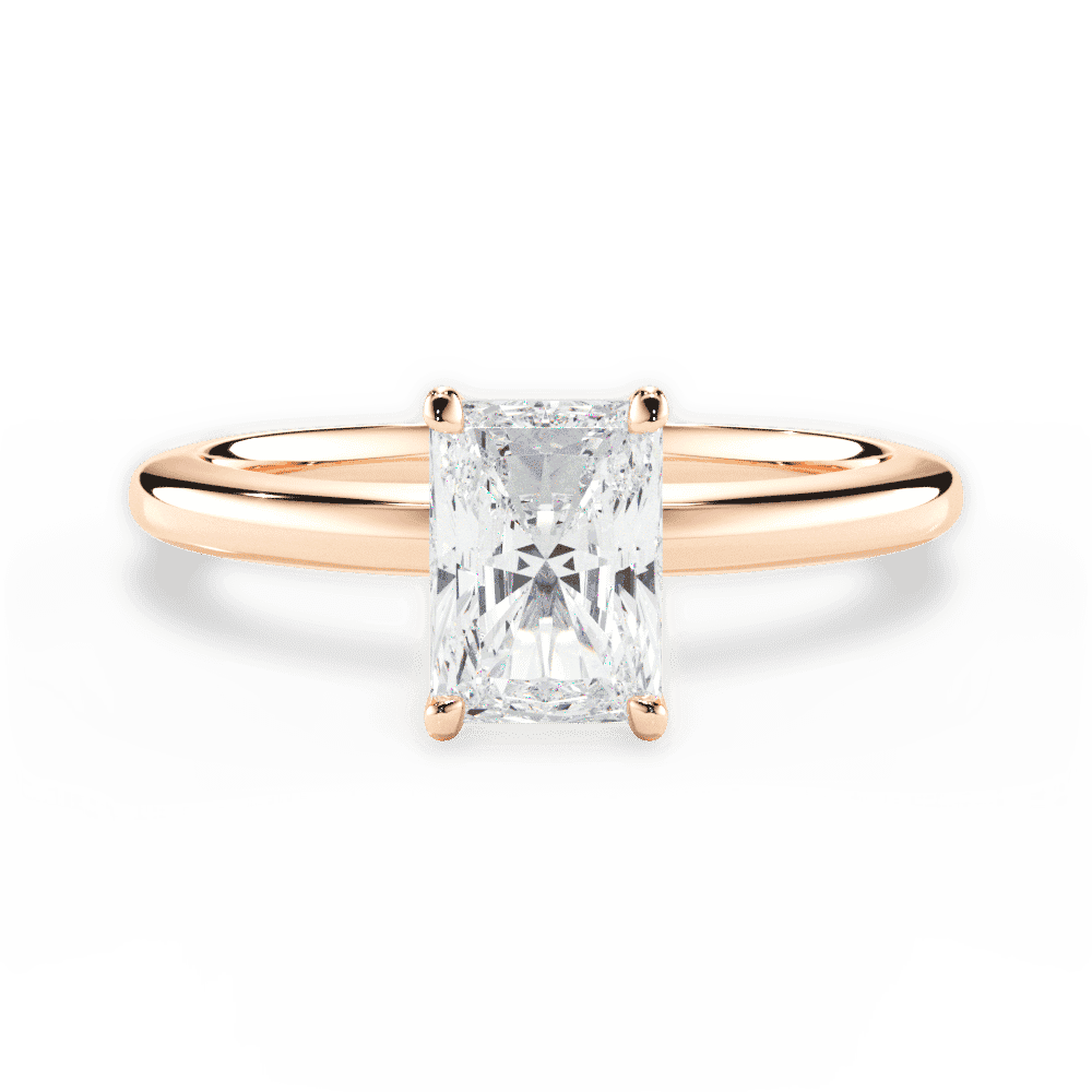 14kt Rose Gold/18kt Rose Gold/radiant/top