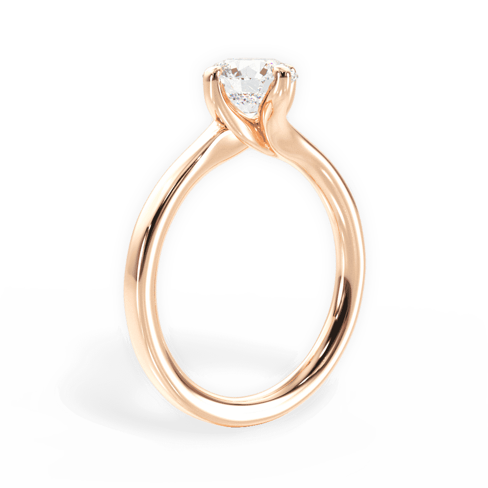 14kt Rose Gold/18kt Rose Gold/round/front