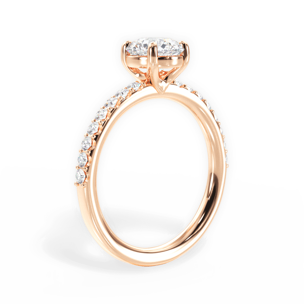 14kt Rose Gold/18kt Rose Gold/round/front