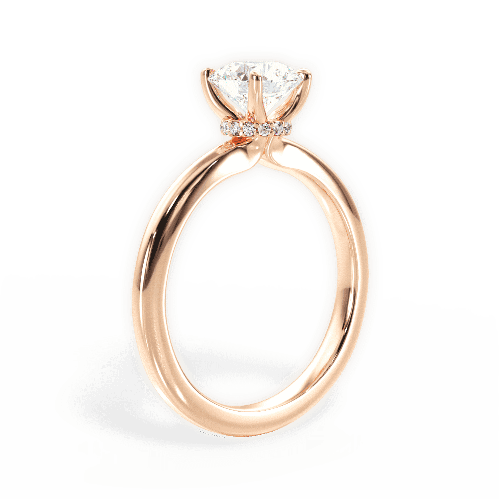 14kt Rose Gold/18kt Rose Gold/round/front