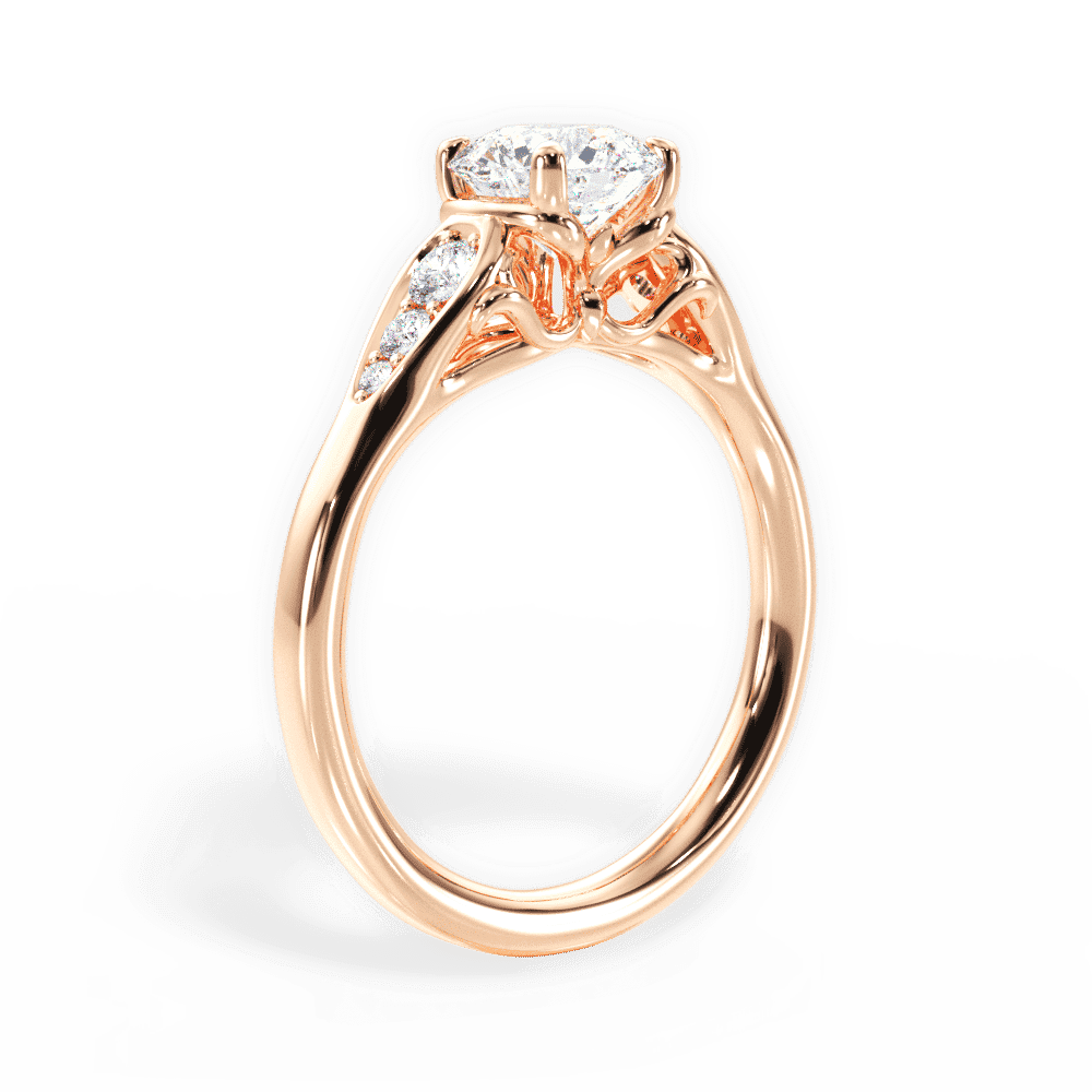 14kt Rose Gold/18kt Rose Gold/round/front