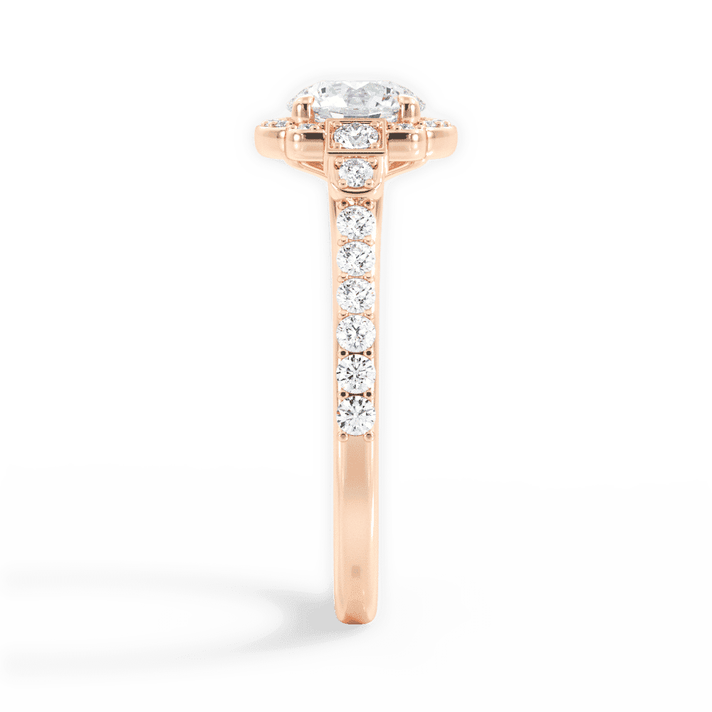 14kt Rose Gold/18kt Rose Gold/round/perspective