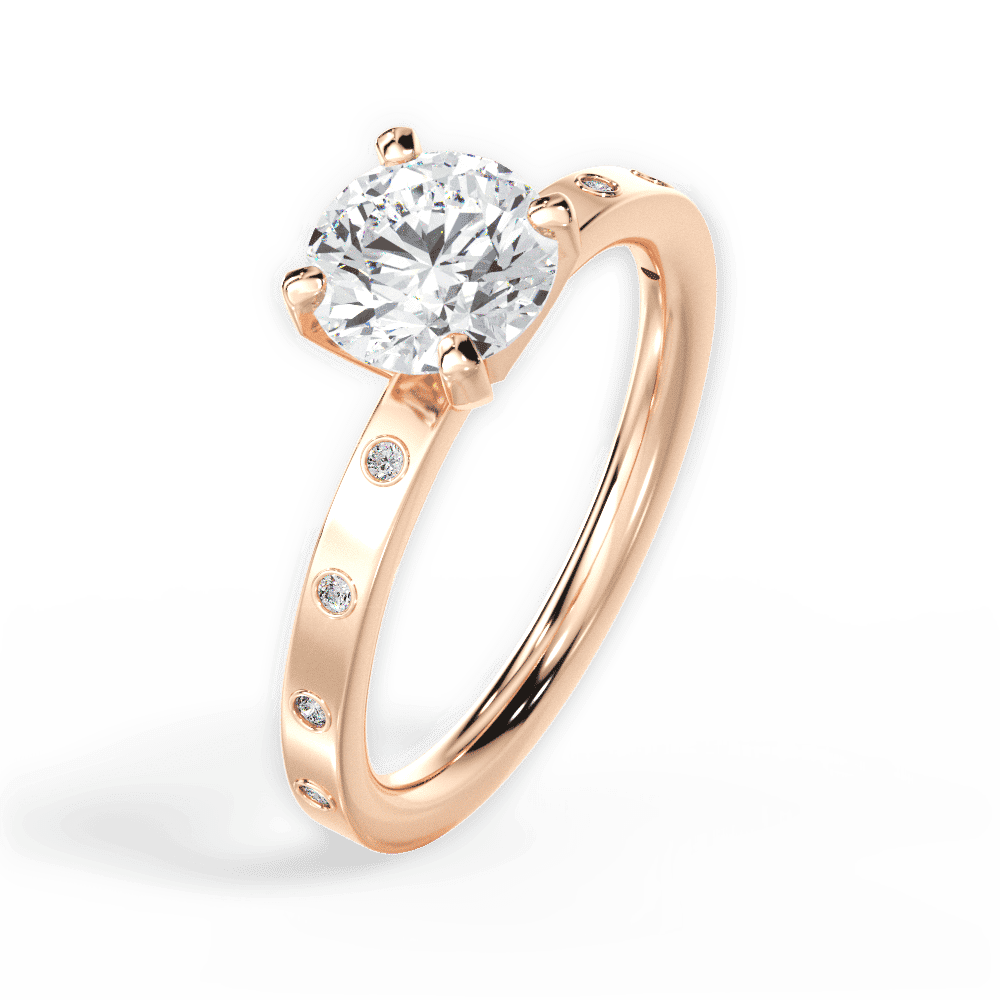 14kt Rose Gold/18kt Rose Gold/round/perspective