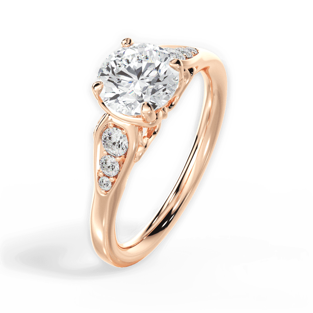 14kt Rose Gold/18kt Rose Gold/round/perspective