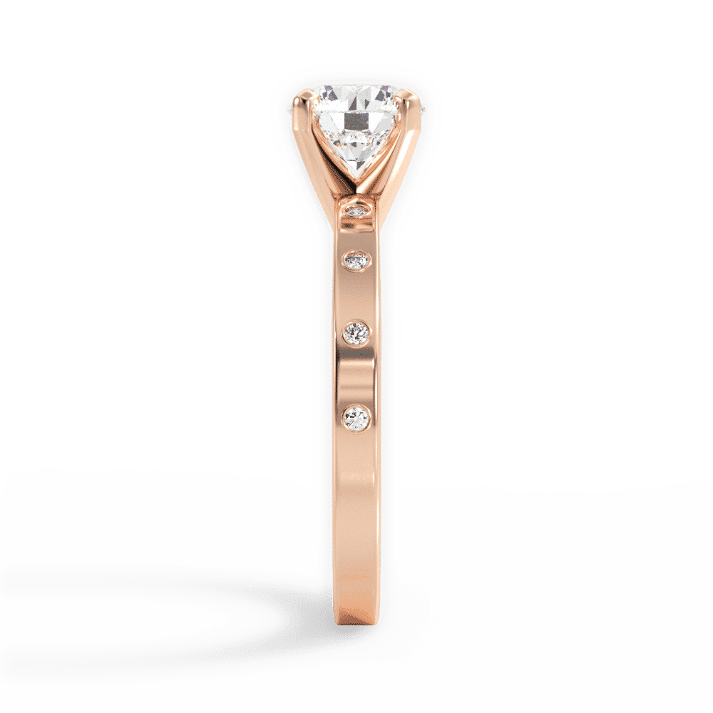 14kt Rose Gold/18kt Rose Gold/round/side
