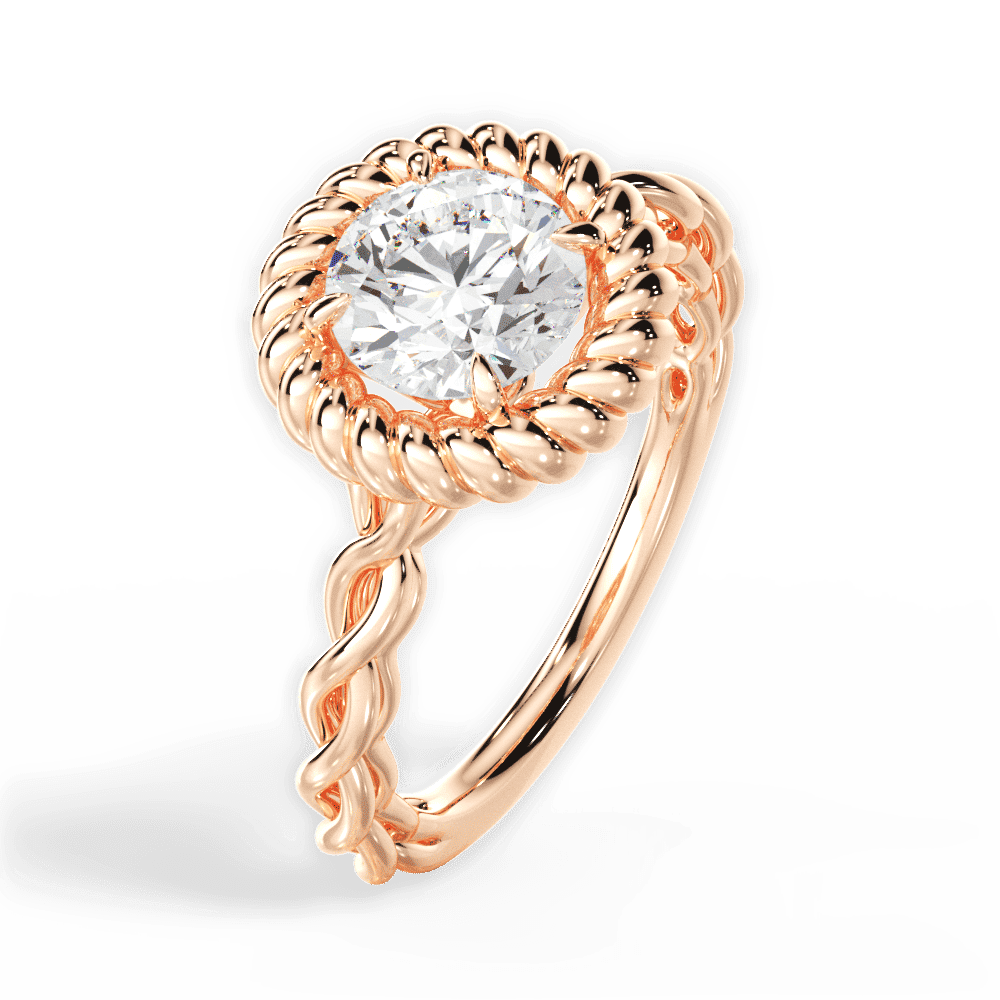 14kt Rose Gold/18kt Rose Gold/round/side