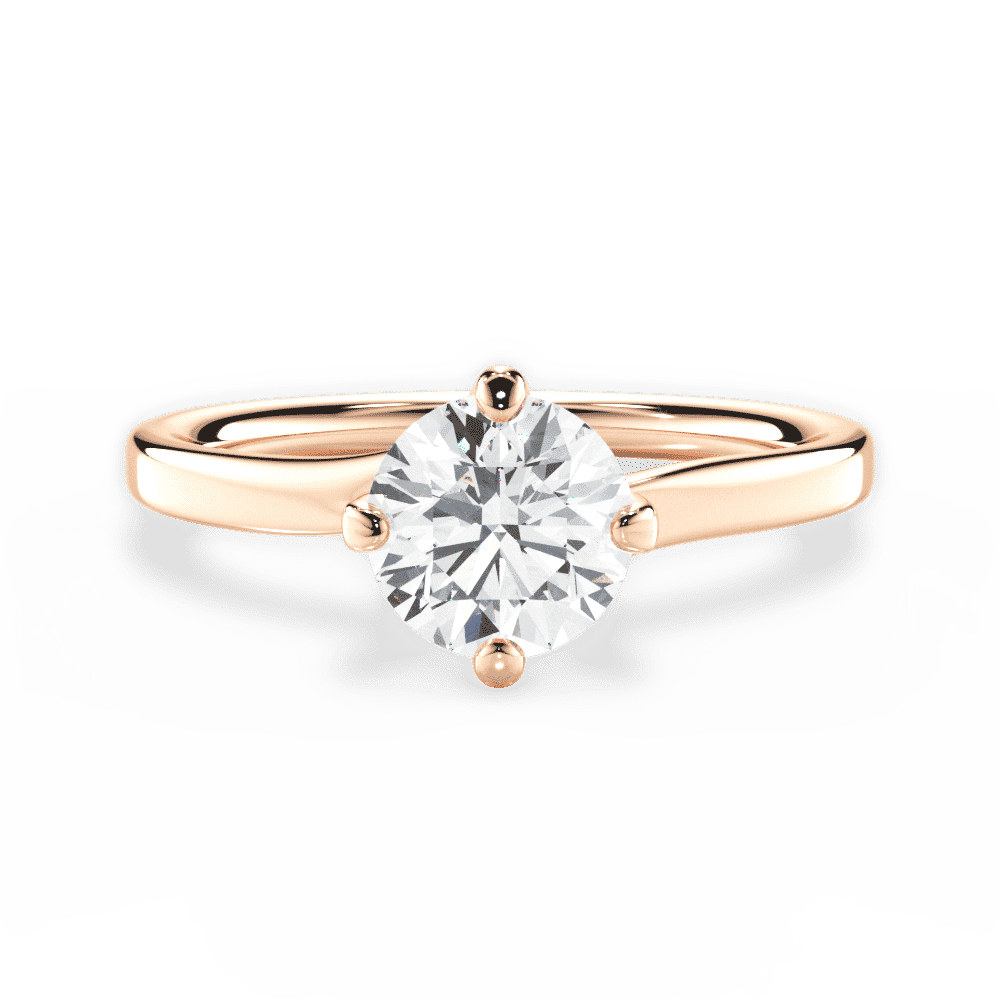 14kt Rose Gold/18kt Rose Gold/round/top