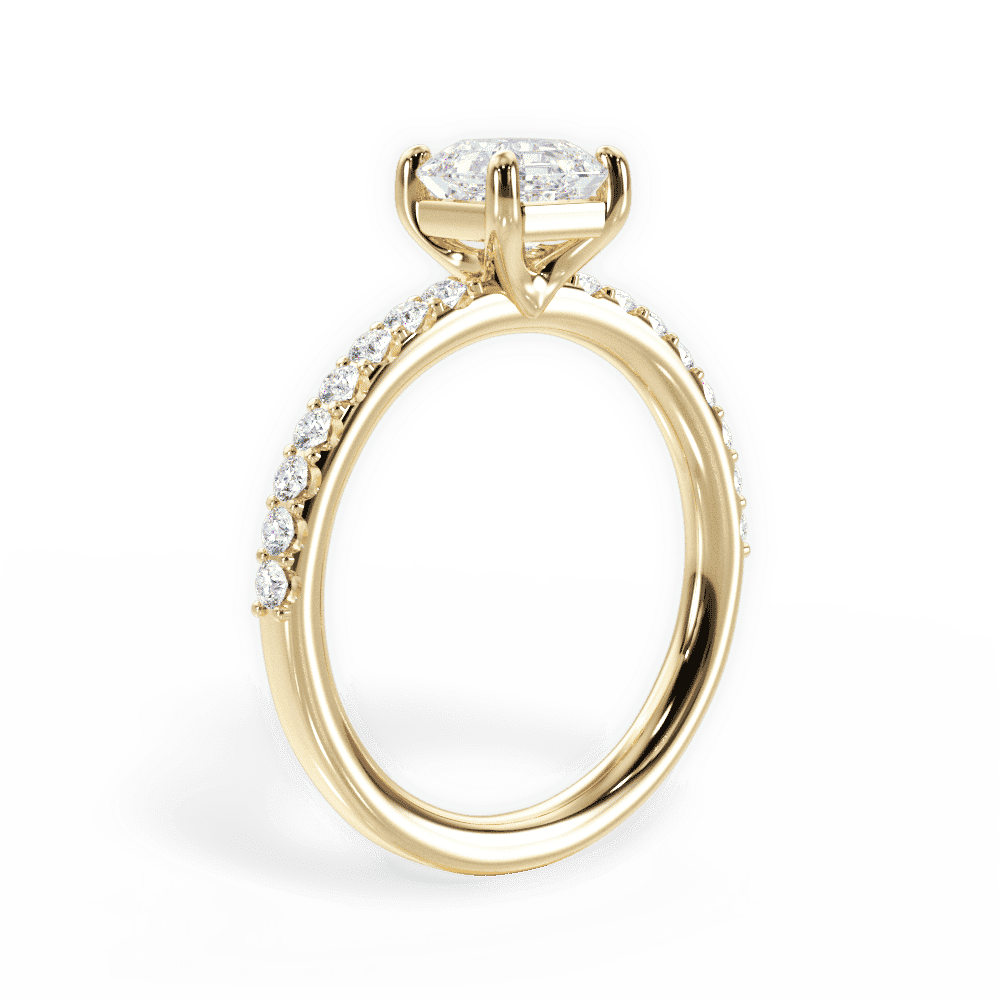 14kt Yellow Gold/18kt Yellow Gold/asscher/front