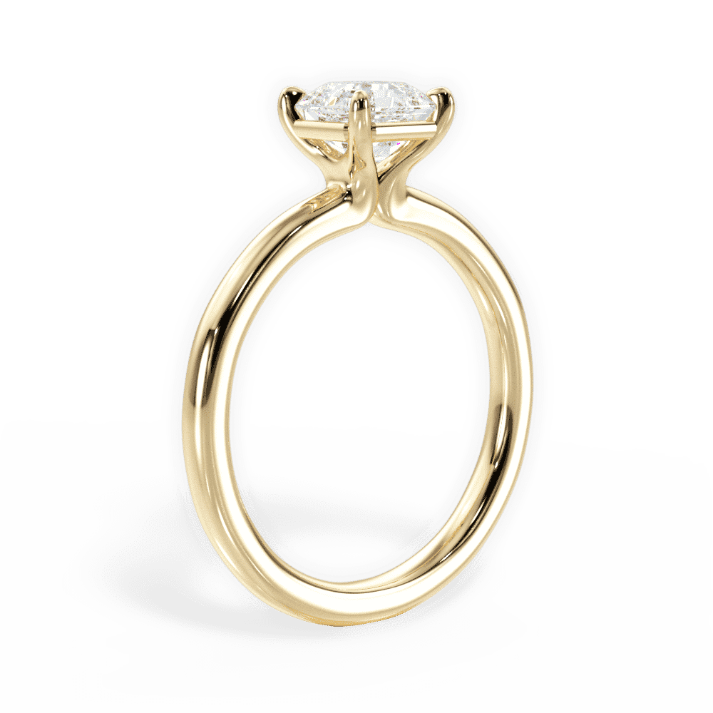 14kt Yellow Gold/18kt Yellow Gold/asscher/front