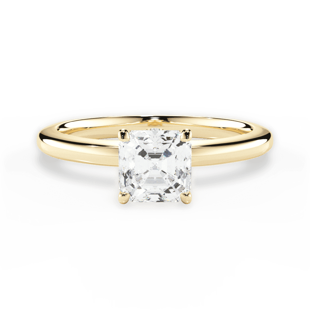 14kt Yellow Gold/18kt Yellow Gold/asscher/top