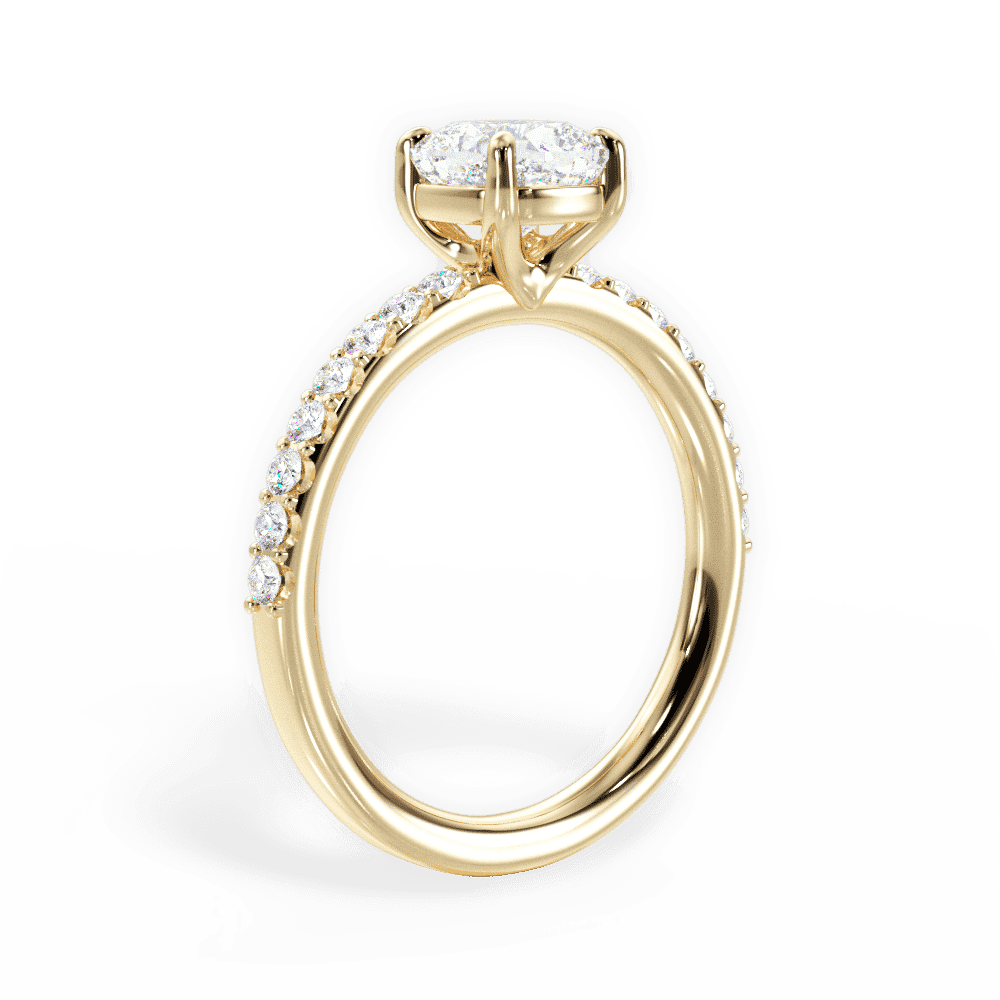 14kt Yellow Gold/18kt Yellow Gold/cushion/front