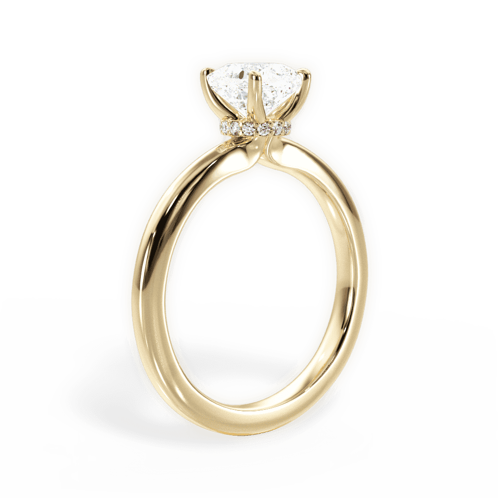 14kt Yellow Gold/18kt Yellow Gold/cushion/front
