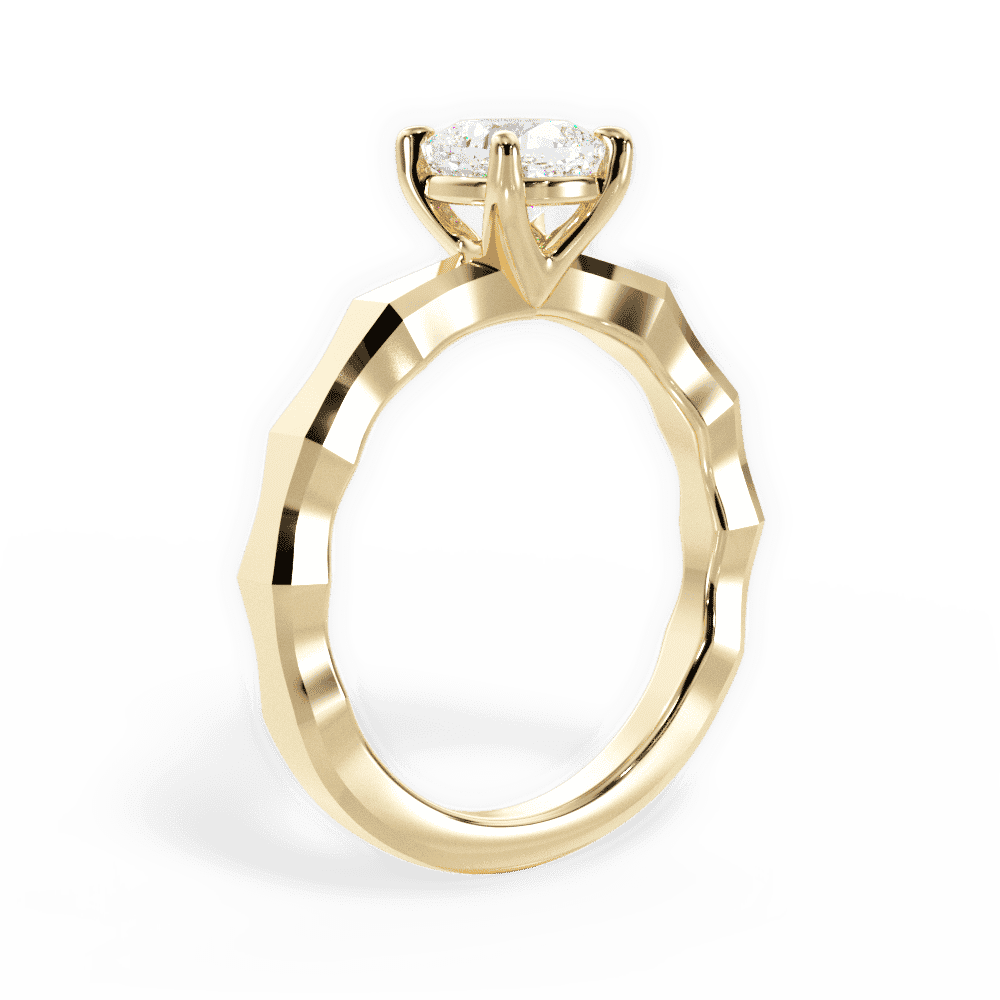 14kt Yellow Gold/18kt Yellow Gold/cushion/front