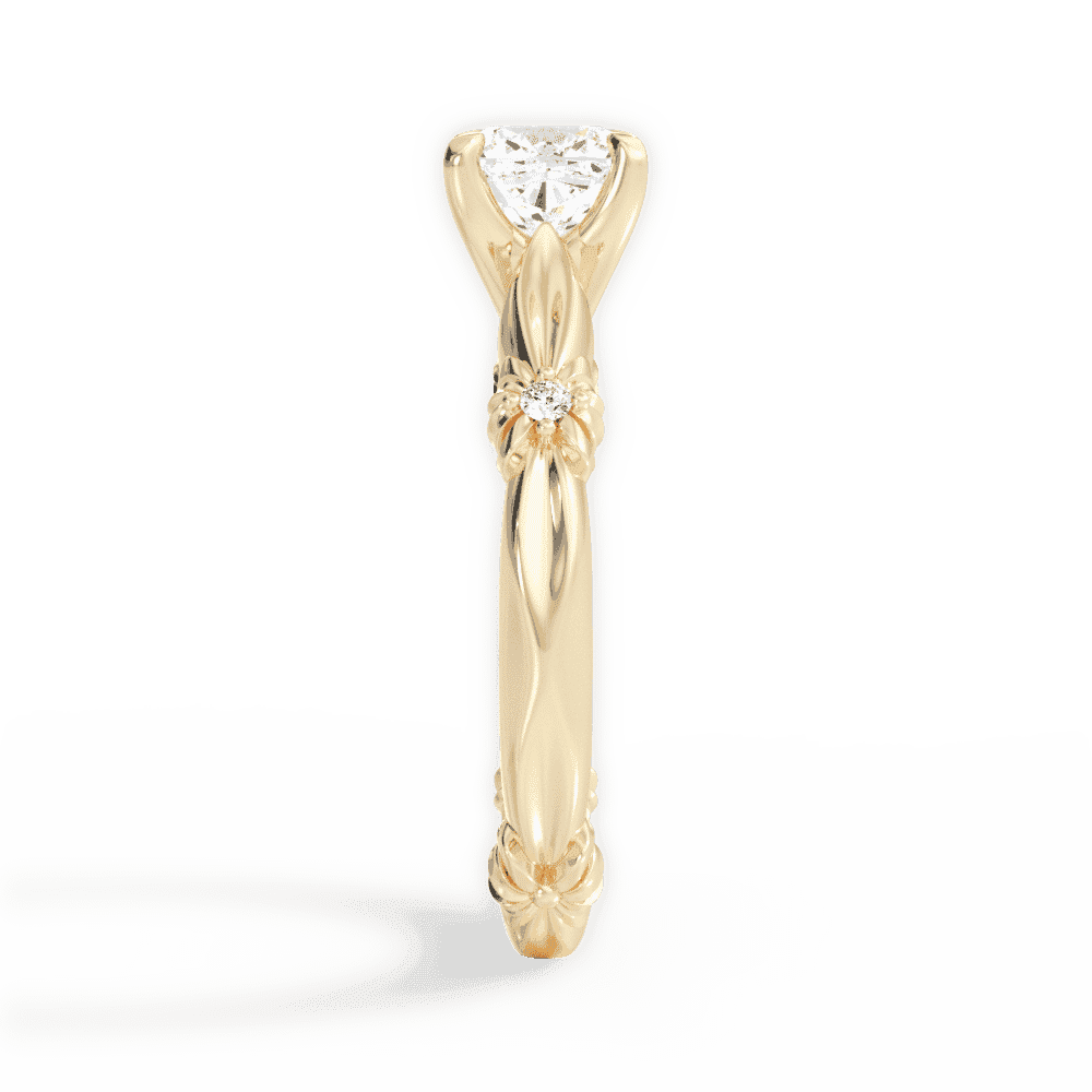 14kt Yellow Gold/18kt Yellow Gold/cushion/perspective